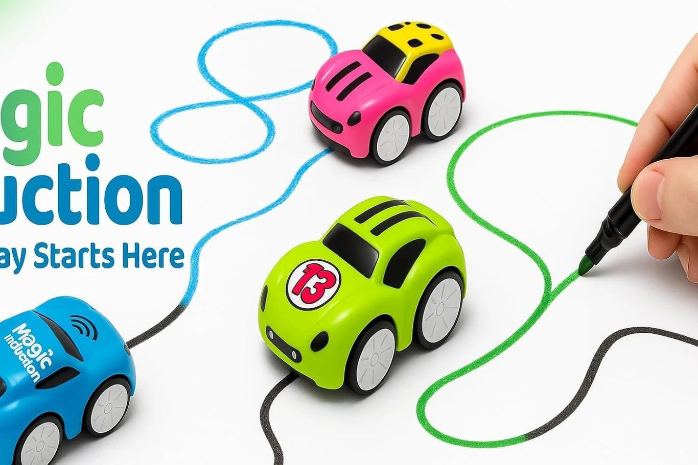 Smart Follow-Me Cartoon Car - Gesture-Sensing Remote Control Car for Toddlers