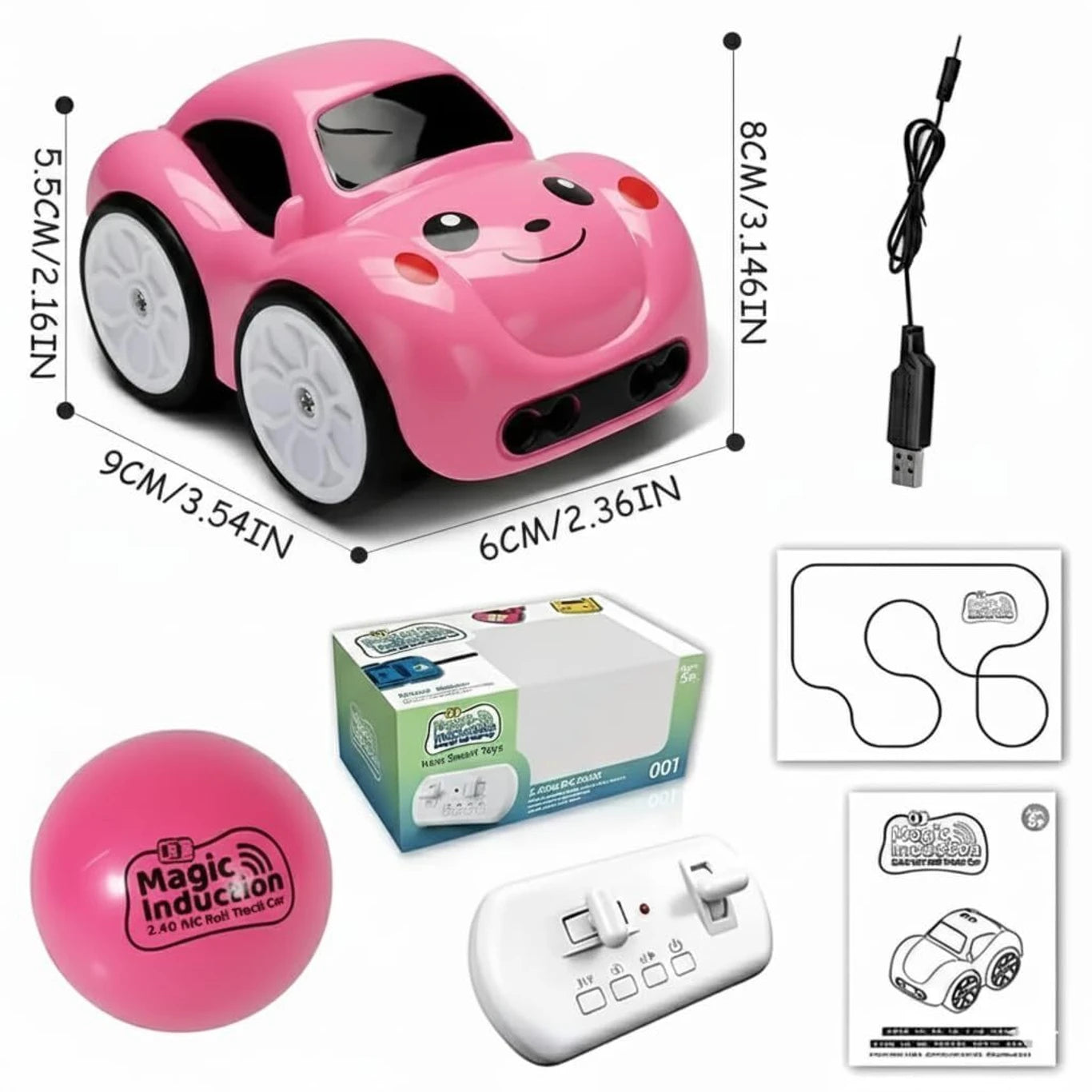 Smart Follow-Me Cartoon Car - Gesture-Sensing Remote Control Car for Toddlers