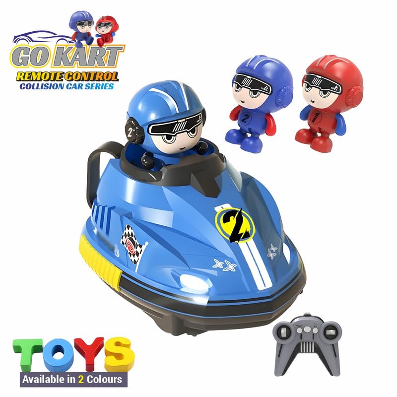 Remote Control Bumper Cars - 2-Player Battle Set with Lights, Music & Rechargeable Battery