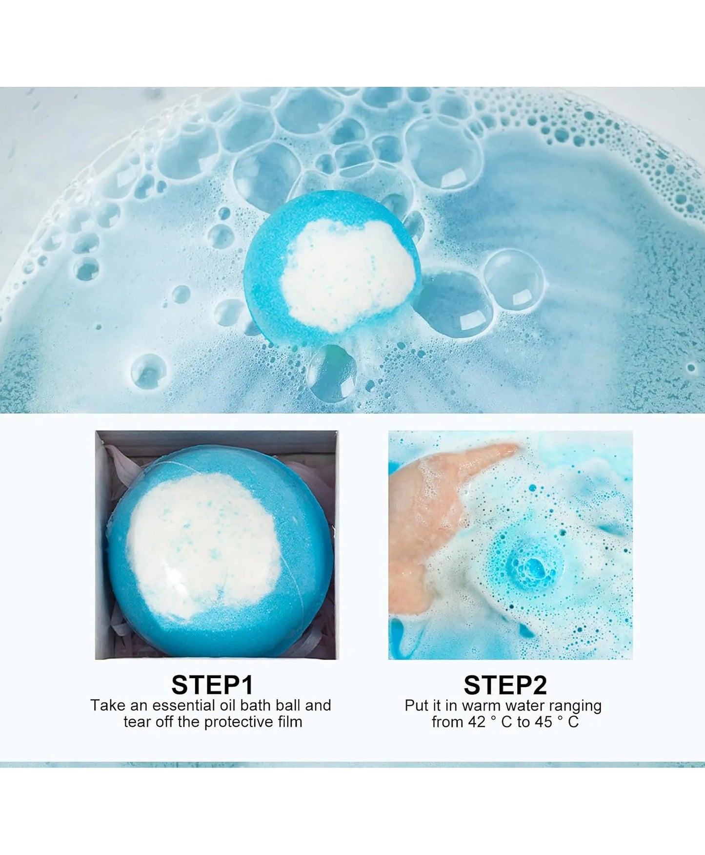 Kids Bath Bomb Gift Set - 12 Natural Bath Bombs with Surprise Sea-Animal Toys