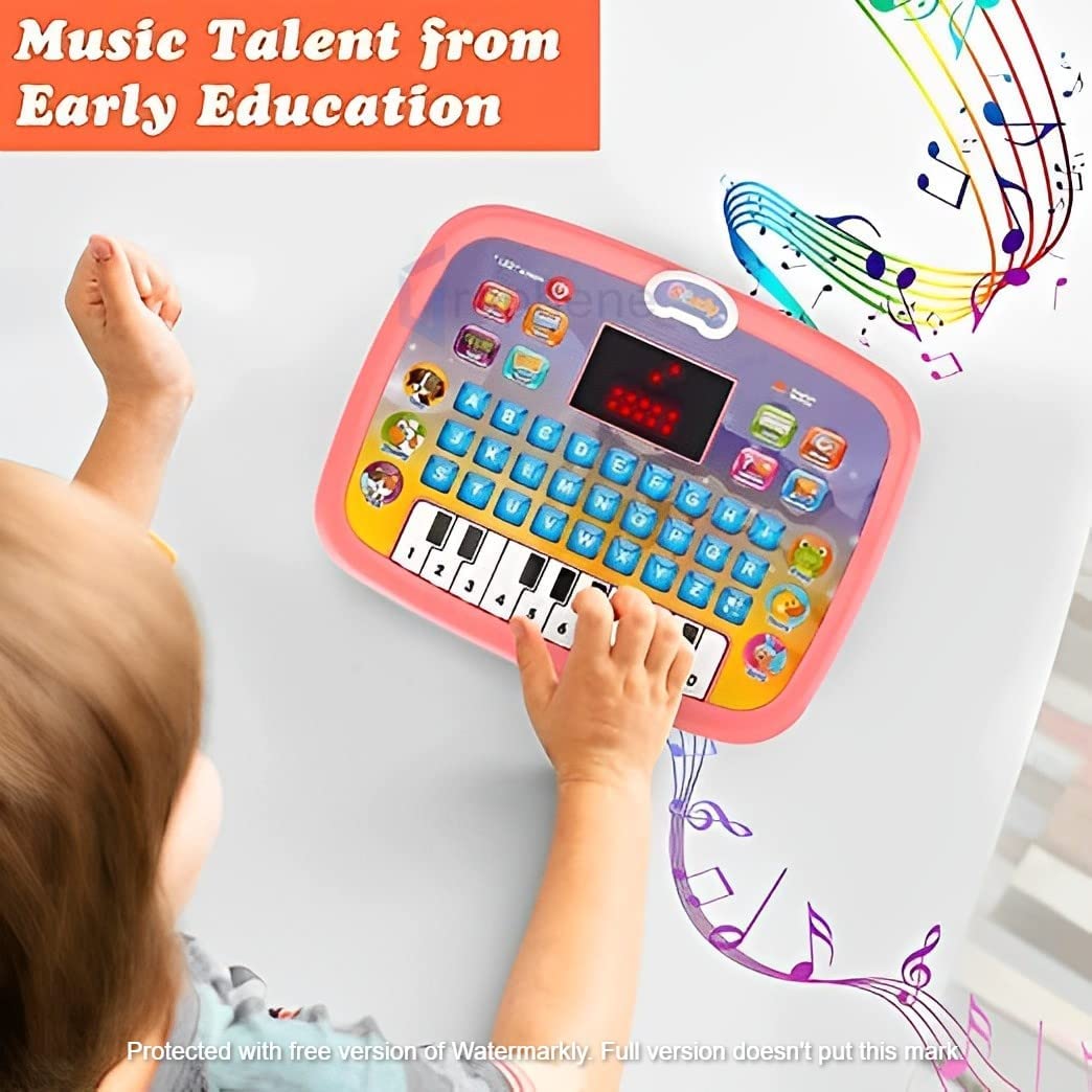 Kids Educational Learning Tablet - LED Screen Laptop with Alphabet, Numbers, Music & Games