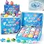 Kids Bath Bomb Gift Set - 12 Natural Bath Bombs with Surprise Sea-Animal Toys