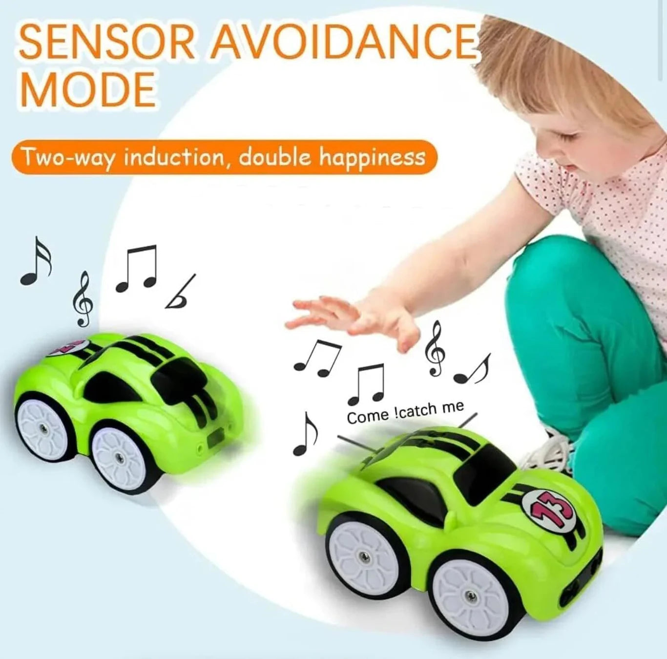 Smart Follow-Me Cartoon Car - Gesture-Sensing Remote Control Car for Toddlers