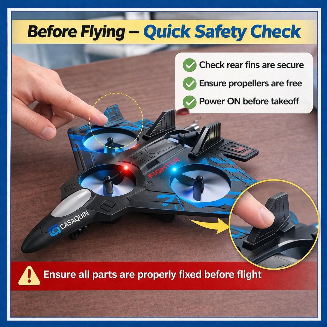 Remote Control Foam Fighter Jet - LED Stunt Aircraft for Kids