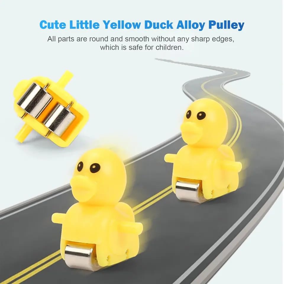 Small Duck Stair Climbing Toy - Electric Duck Slide Track with Lights & Music
