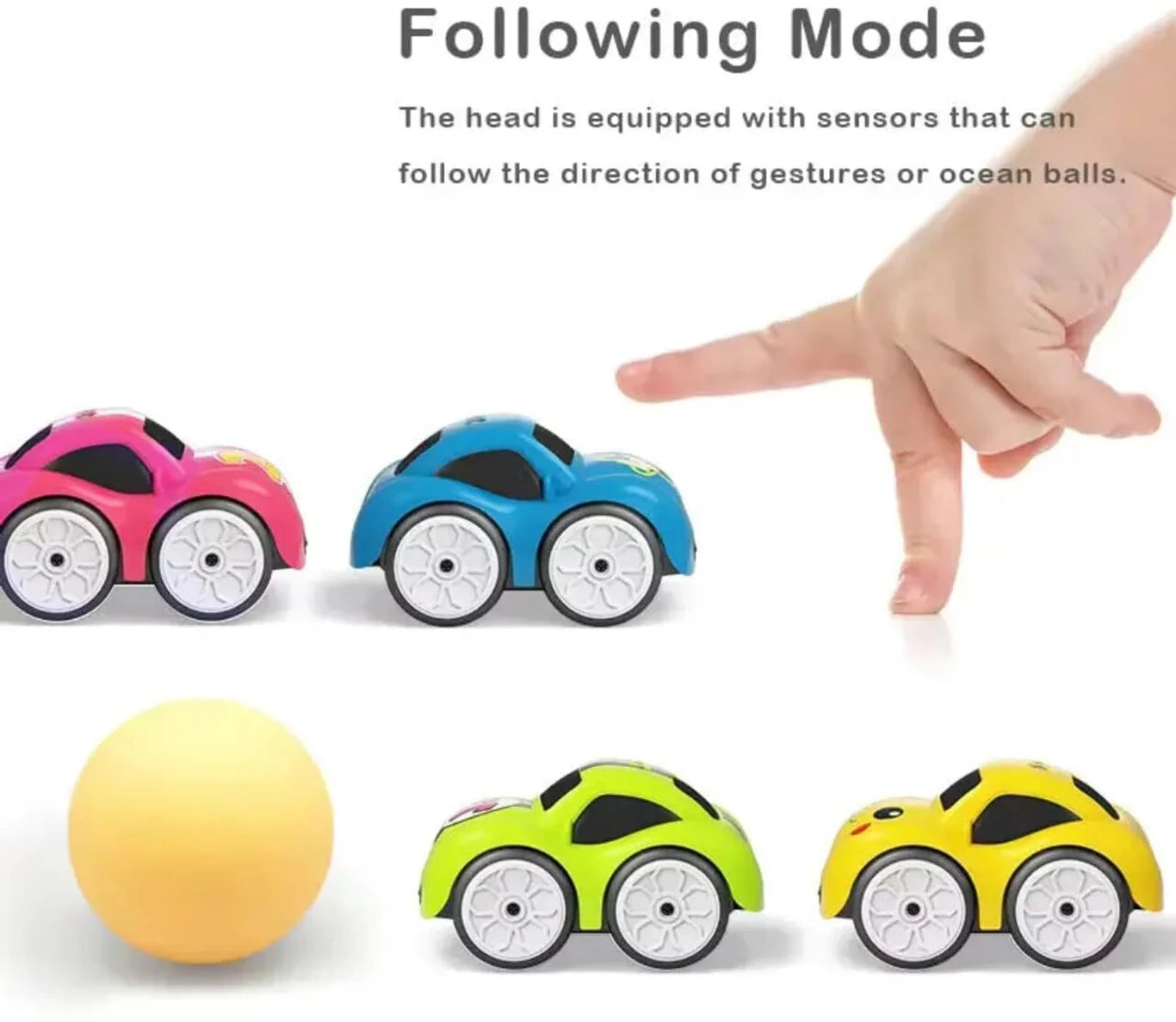 Smart Follow-Me Cartoon Car - Gesture-Sensing Remote Control Car for Toddlers
