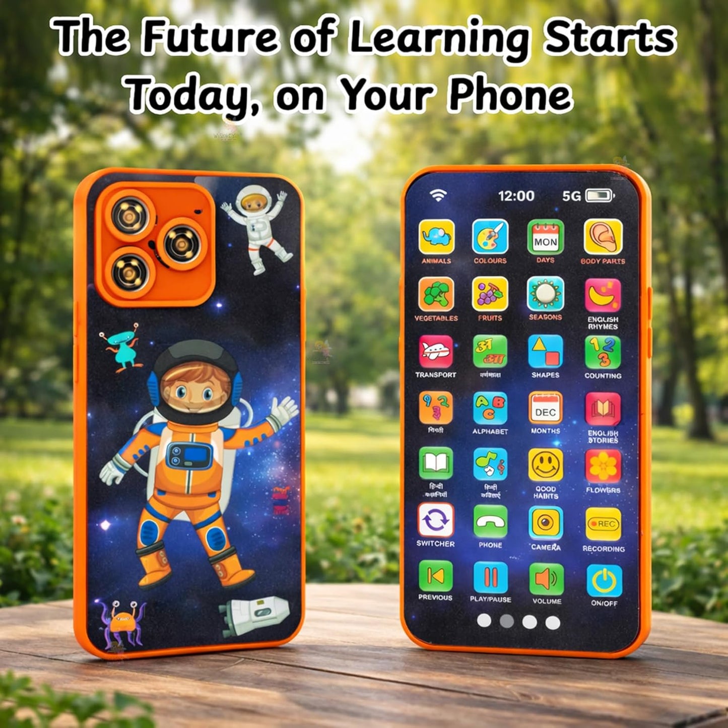 Kids Educational Smartphone Toy - Hindi & English Screen-Free Learning Phone